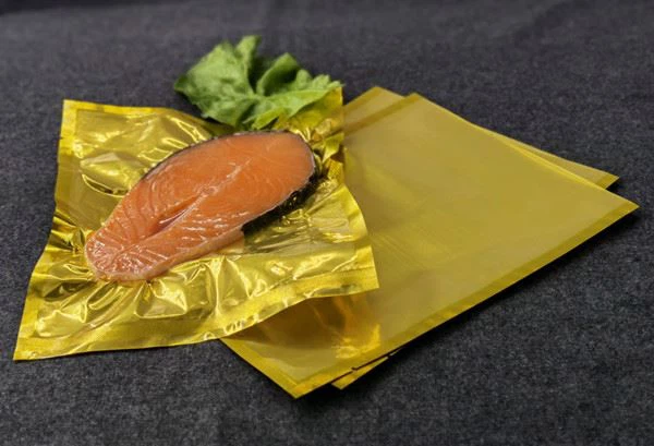 gold/clear vacuum pouch