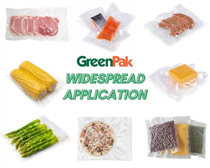 Clear PA/PE Smooth Vacuum Pouch Plastic Bag For Food Packaging
