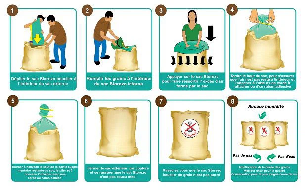 Nylon Plastic Hermetic Storage Bags For Grain/Coffee bean Packaging