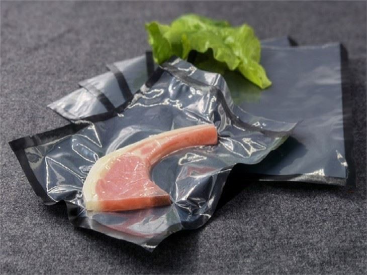 Black Background Clear Front Vacuum Pouch For Food Package